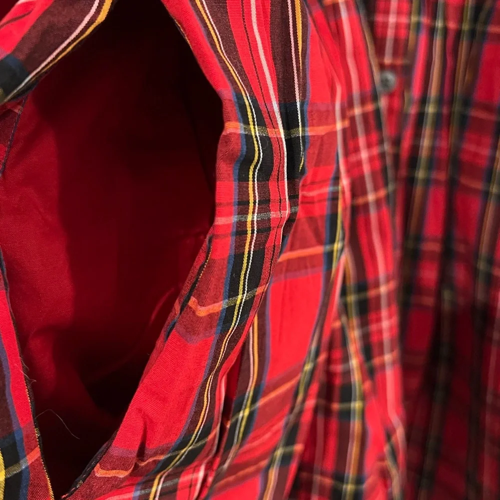J.Crew Women’s Red Plaid Shirt Dress - Picture 5 of 7